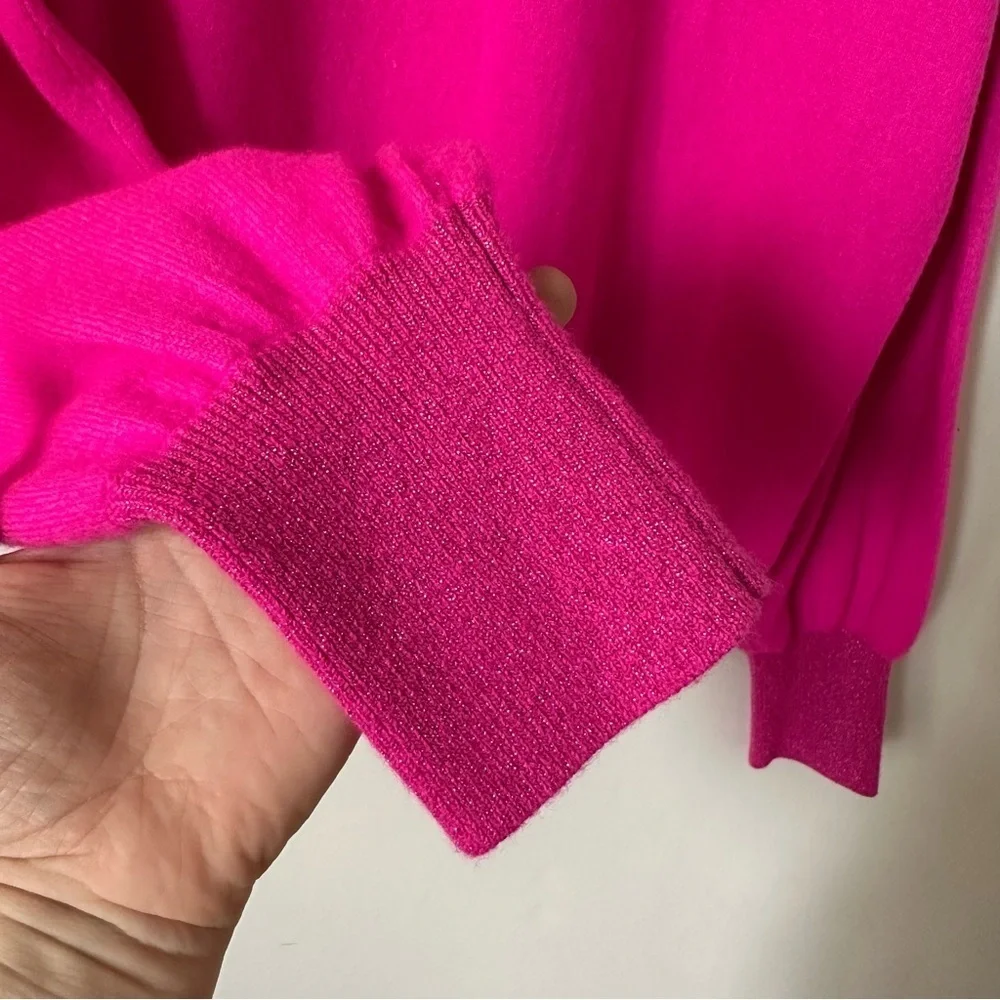 Lilly Pulitzer Jasmina Pink Cashmere V-Neck Sweater Size Large
